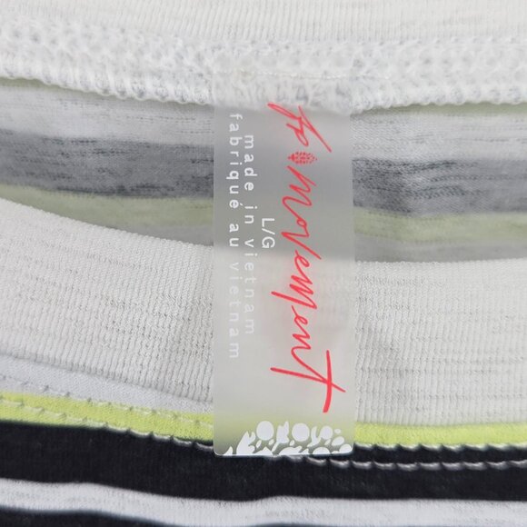 NWT Free People Movement Sport Mode Print Muscle Top - L White/Black - Picture 8 of 9